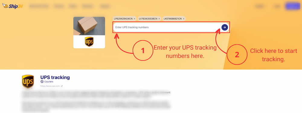 ups tracking europe