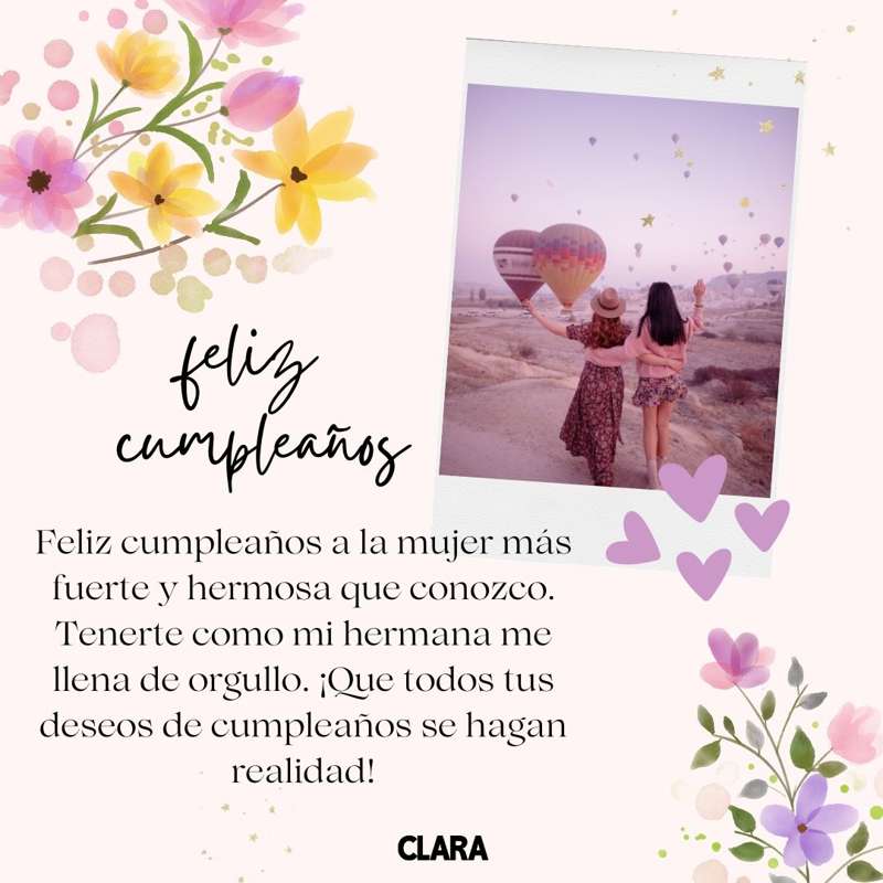 feliz cumpleaños hermana frases