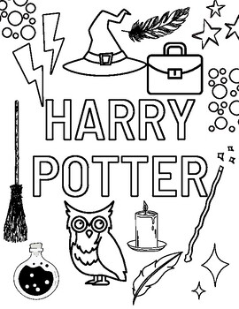 harry potter colouring page