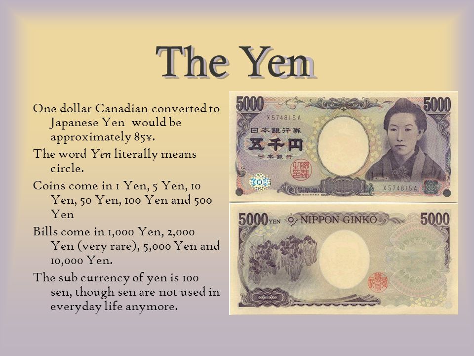 1 dollar to yen