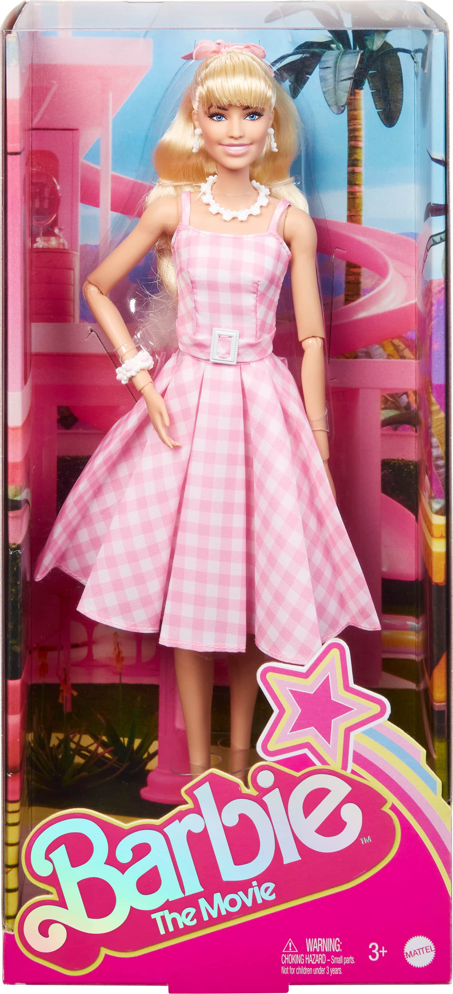 barbie the movie doll in pink gingham dress stores