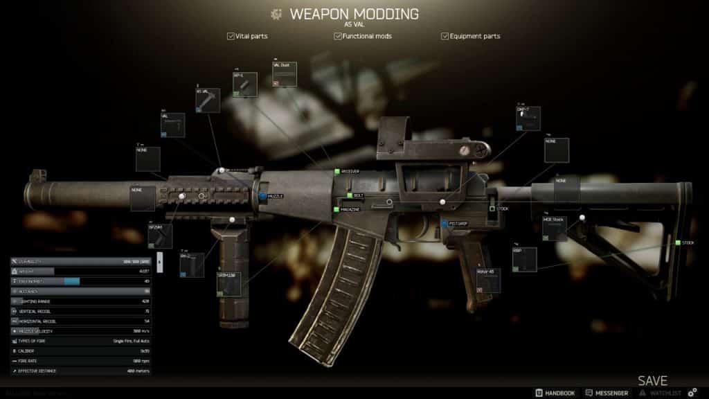 weapon parts tarkov