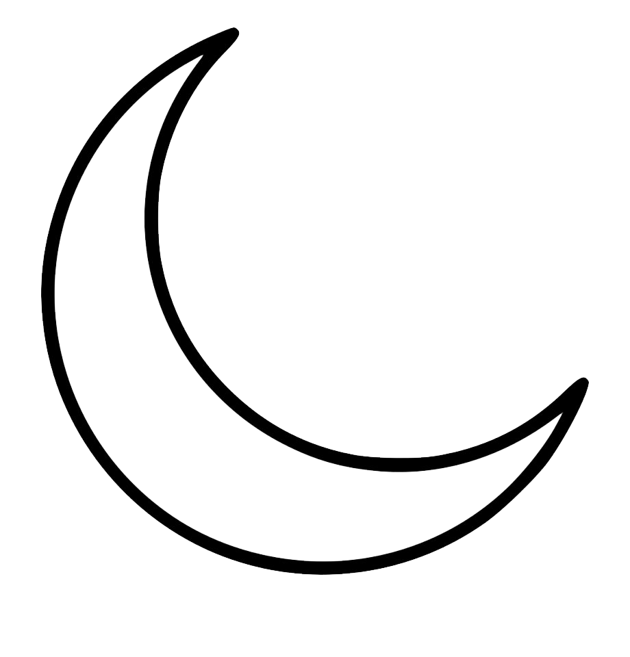 clipart half moon