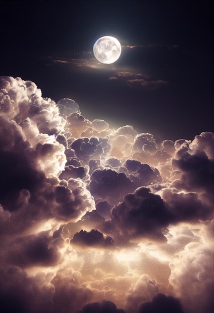 moon and clouds wallpaper