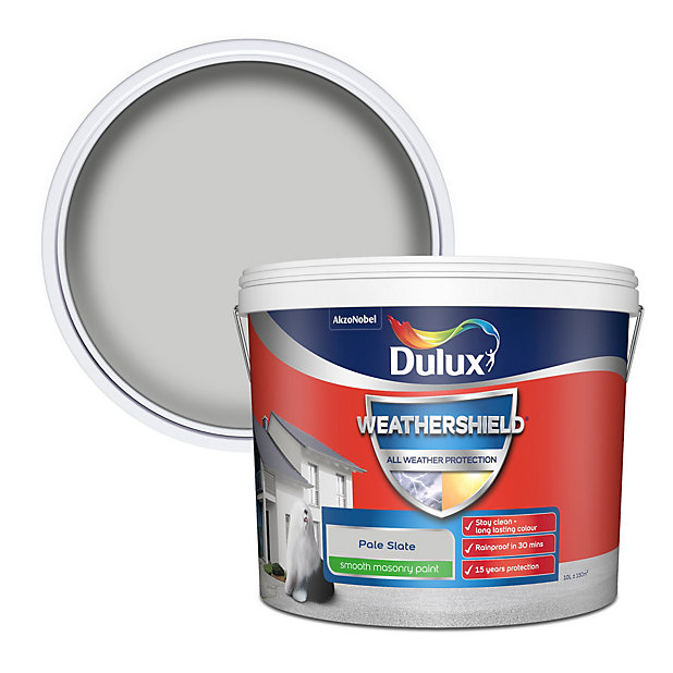 dulux pale slate masonry paint