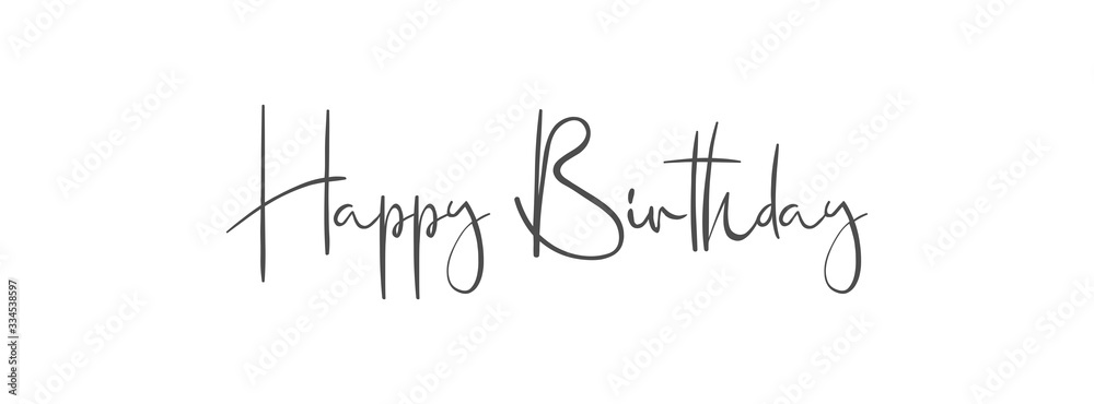 happy birthday in white background