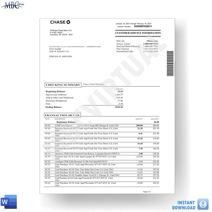 chase statements