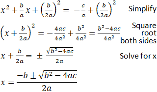 quadratic formula solver with steps