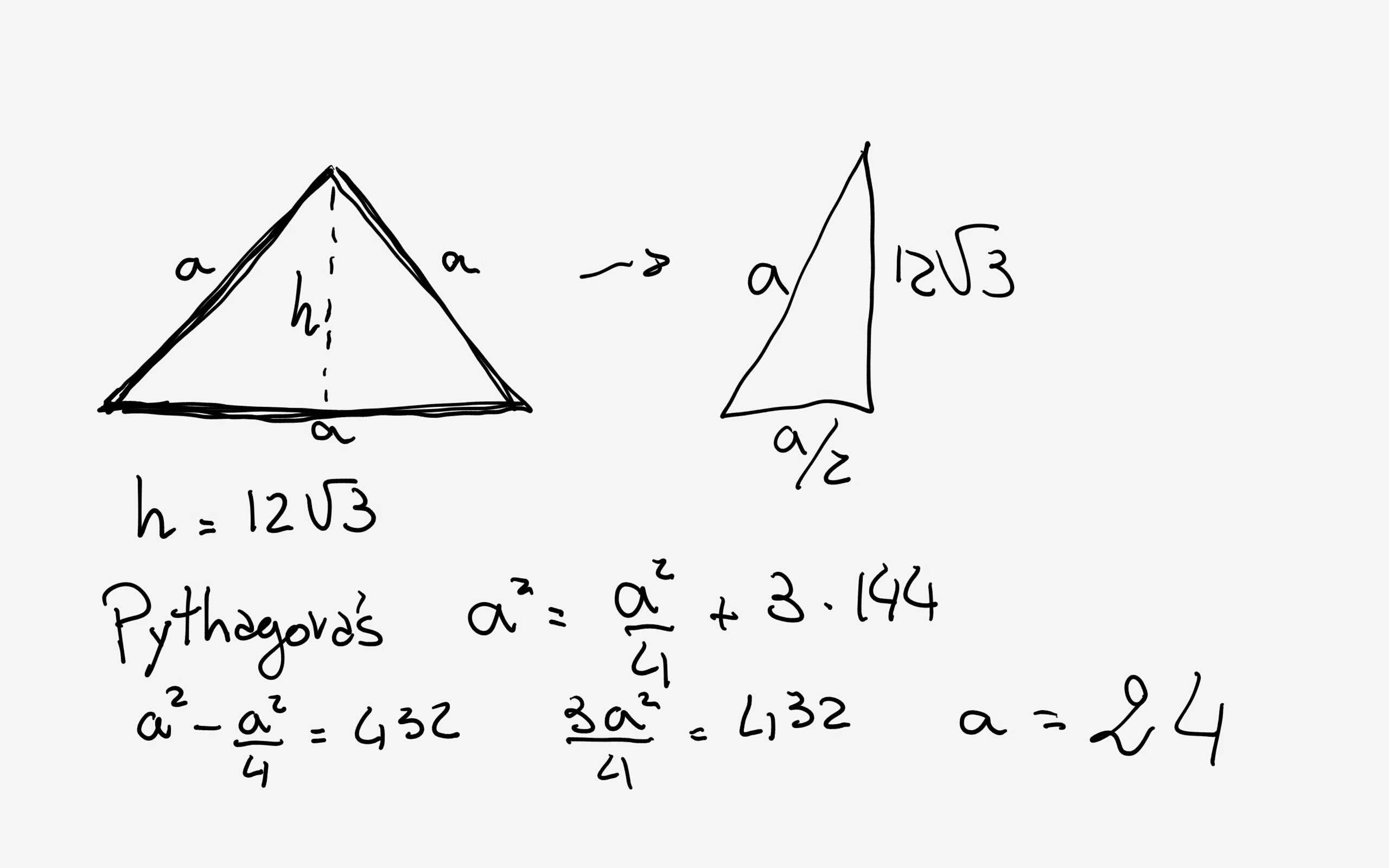 altitude of equilateral triangle formula