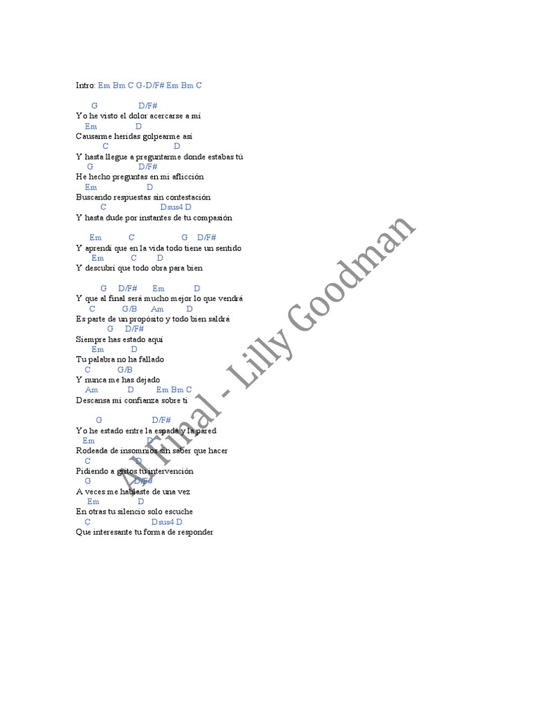 al final lilly goodman letra