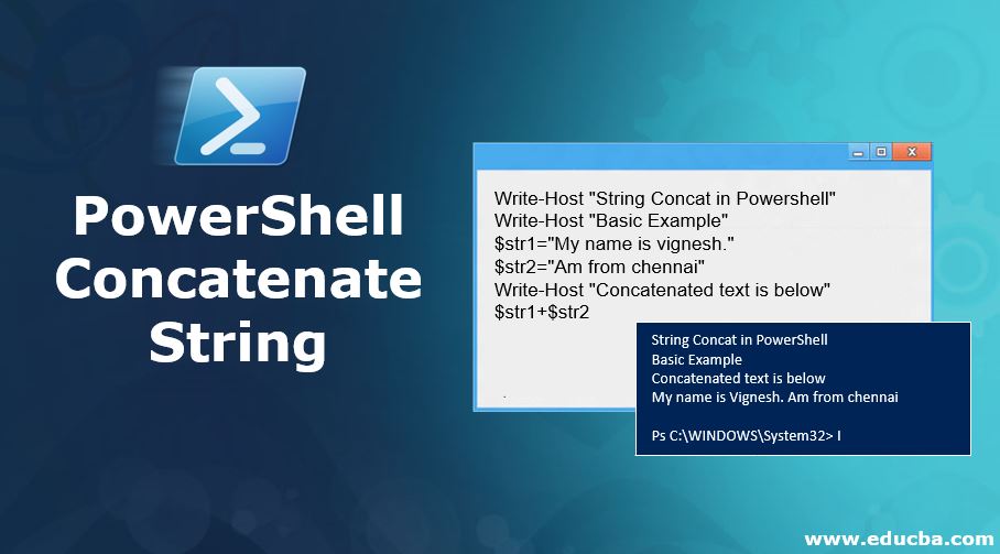 concatenate string in powershell