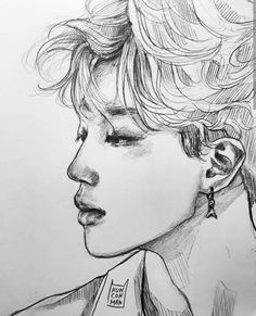 dibujos de bts a lápiz