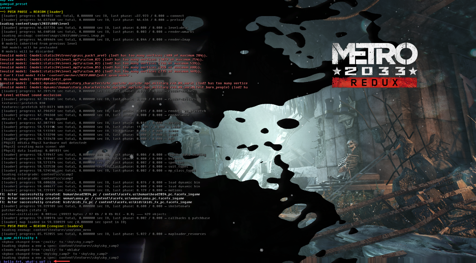 metro 2033 cheat codes