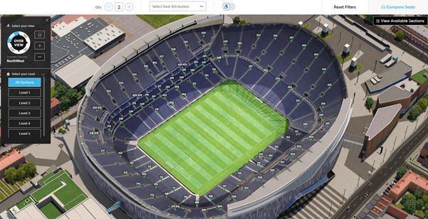 tottenham stadium seating plan with seat numbers