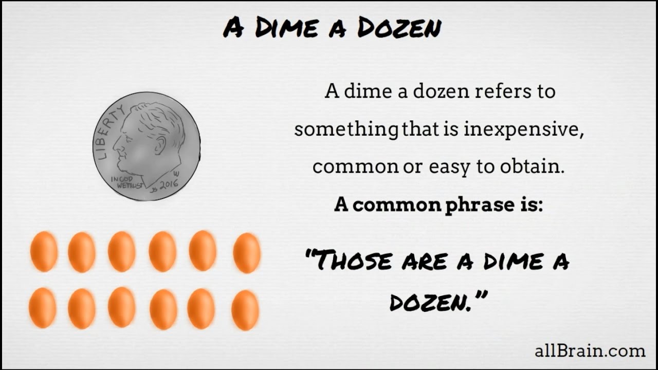 a dime a dozen definition