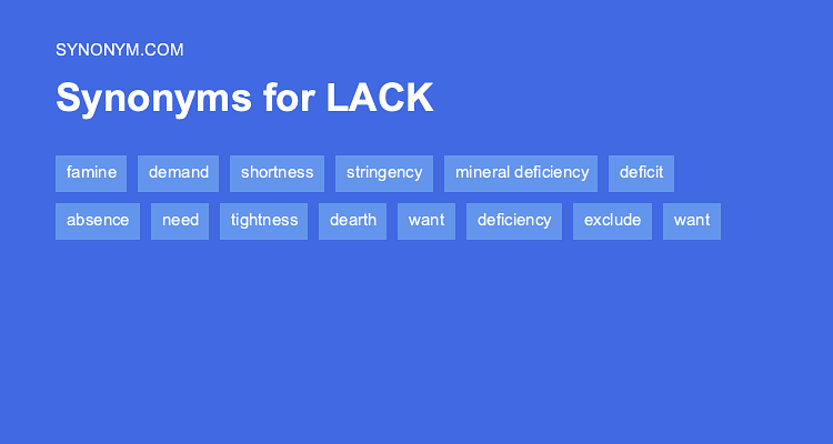 a lack of synonym