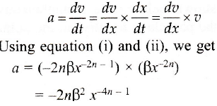 a particle of unit mass undergoes one dimensional