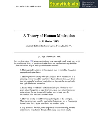 a theory of human motivation 1943 pdf