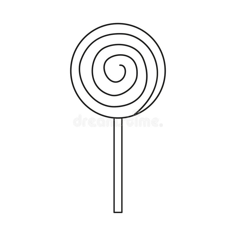 lollipop clipart black and white