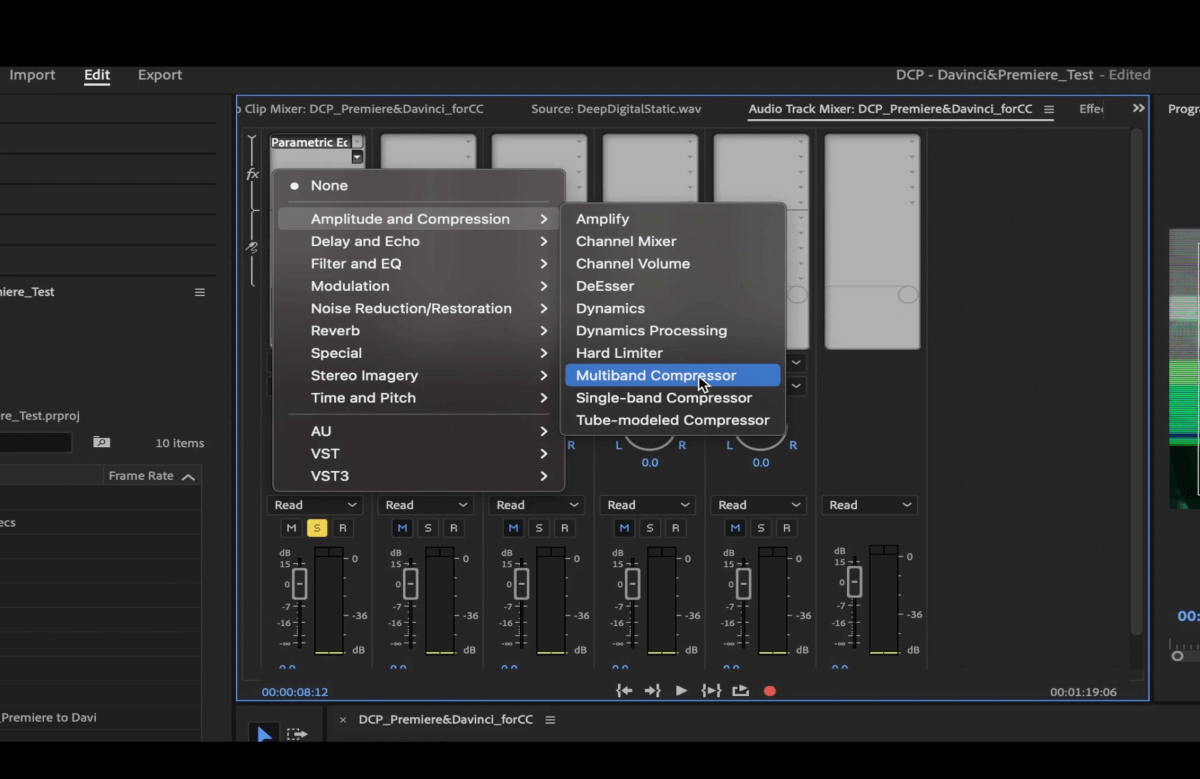 how to make all audio the same volume premiere