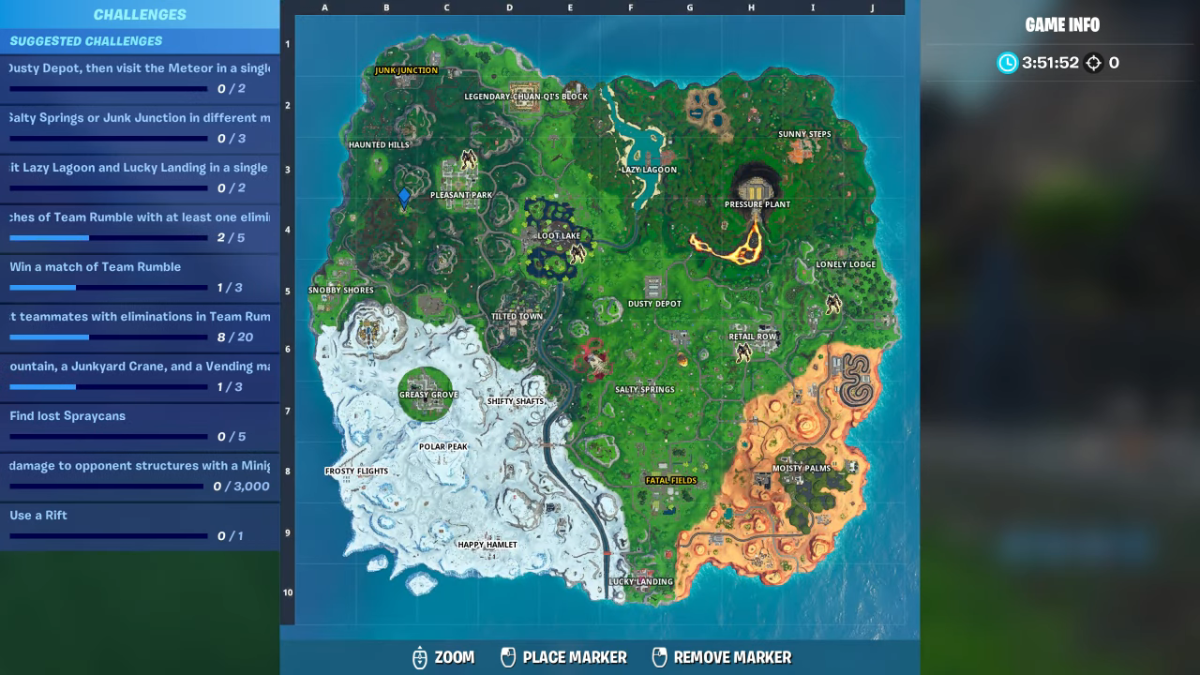 bat signal locations fortnite