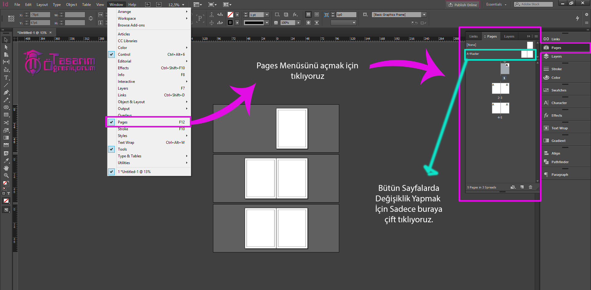 indesign sayfayı yeniden boyutlandırma