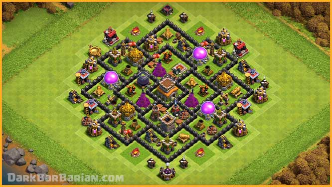 clash of clans th8 base layout