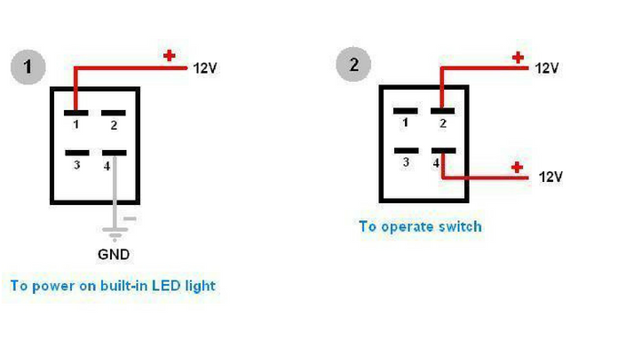 wiring diagram for 4 pin rocker switch