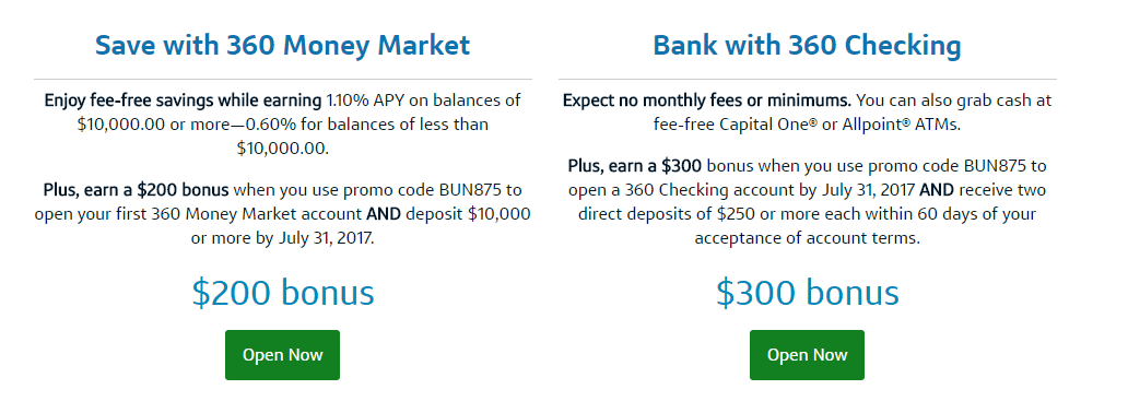 when does direct deposit hit capital one 360