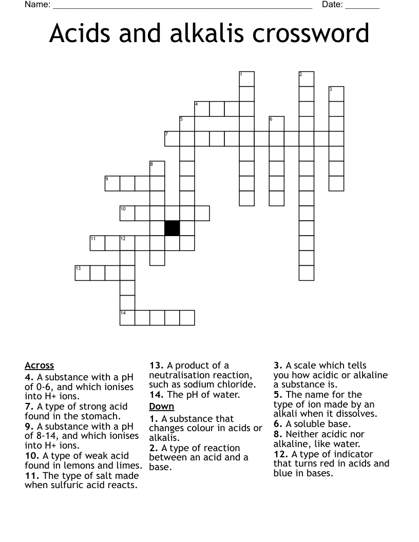 essential acid type crossword