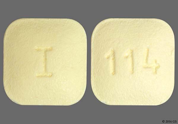 square pill with 114