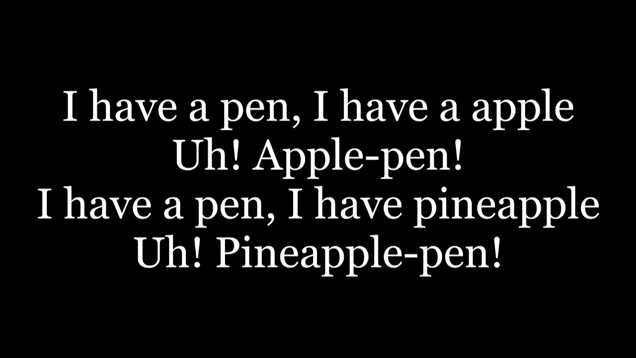 pen pineapple lyrics