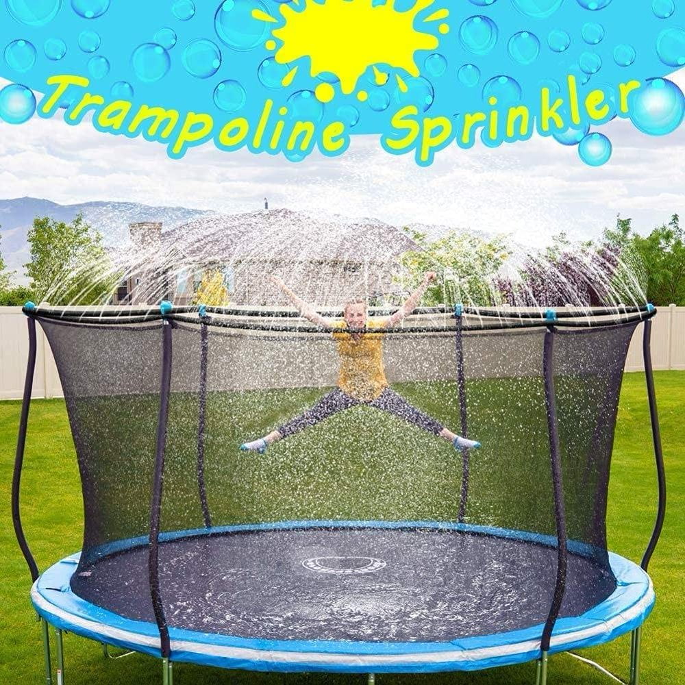 trampoline with sprinkler