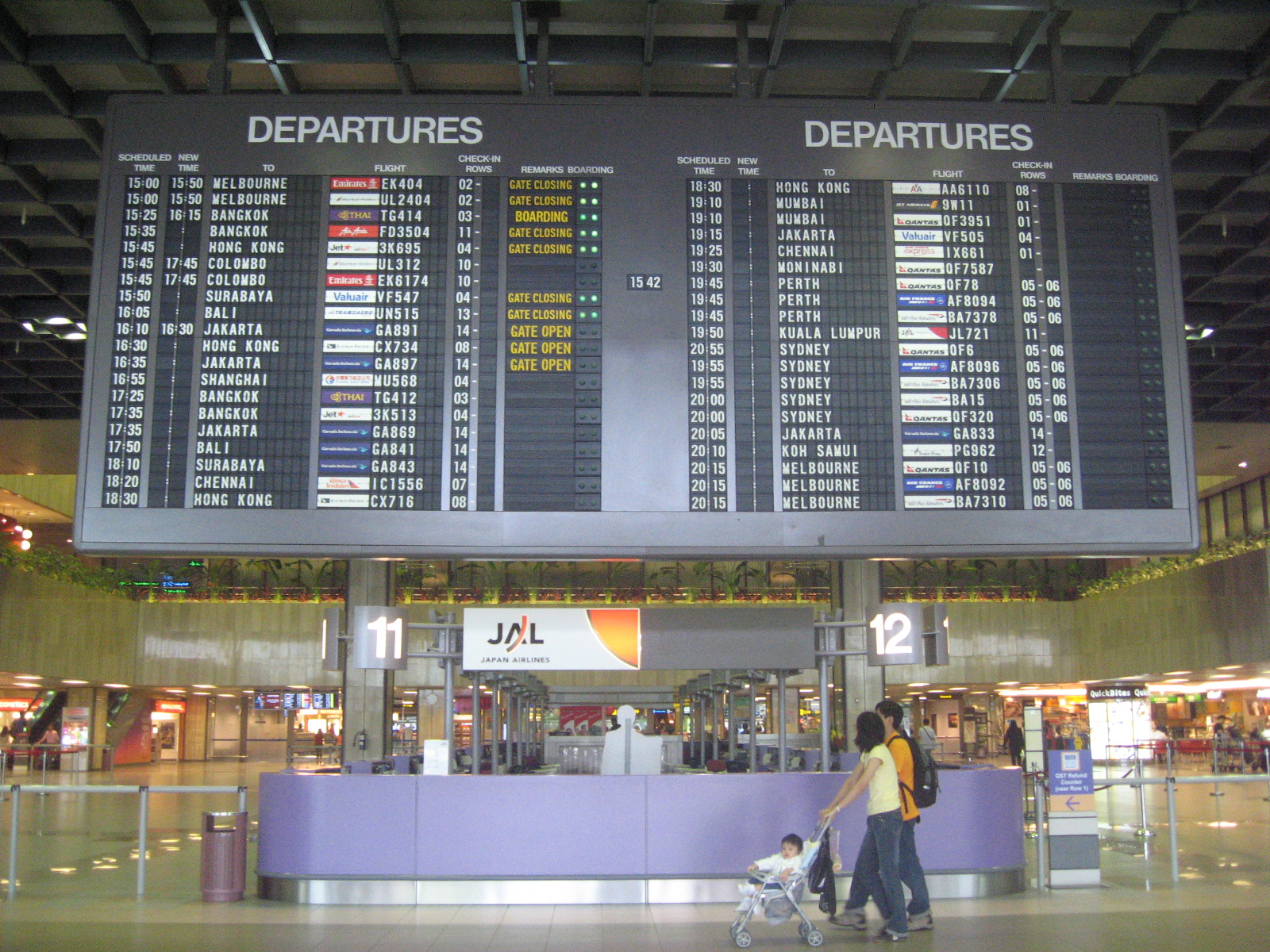 changi airport departures