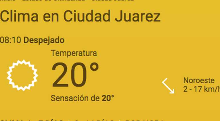 el clima en ciudad juarez por hora