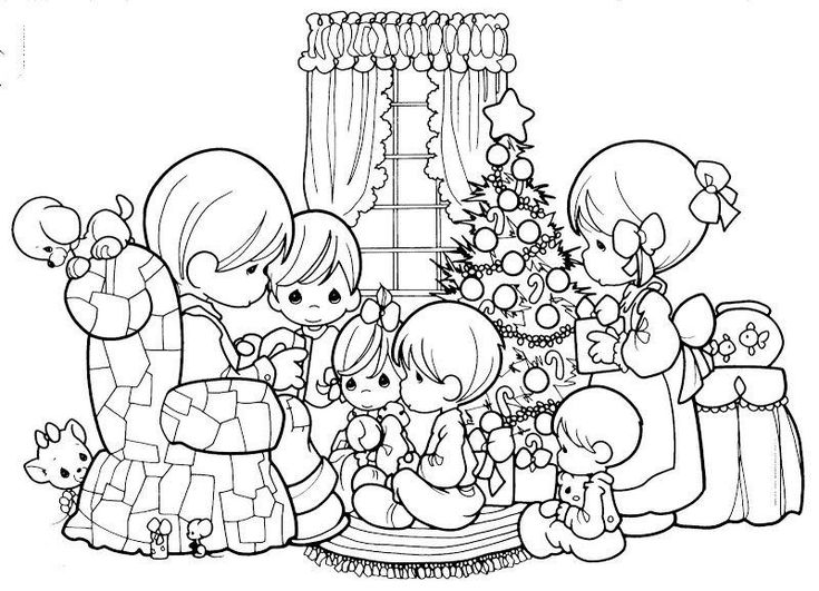 precious moments christmas coloring page