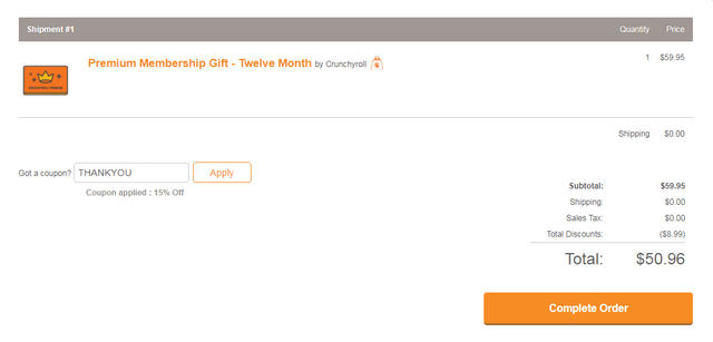 crunchyroll coupon code