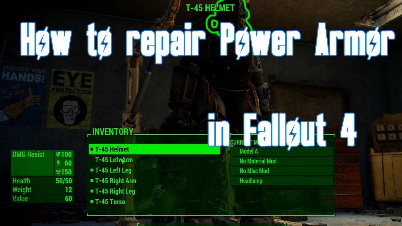 how to repair power armor fallout 4