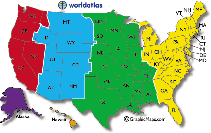 pacific time vs eastern time zone