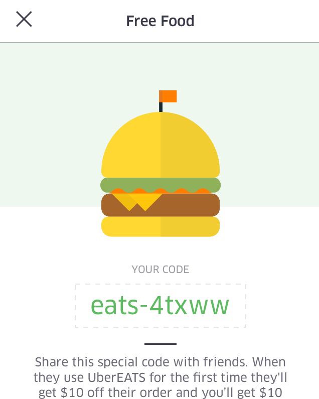 uber eats free promo code