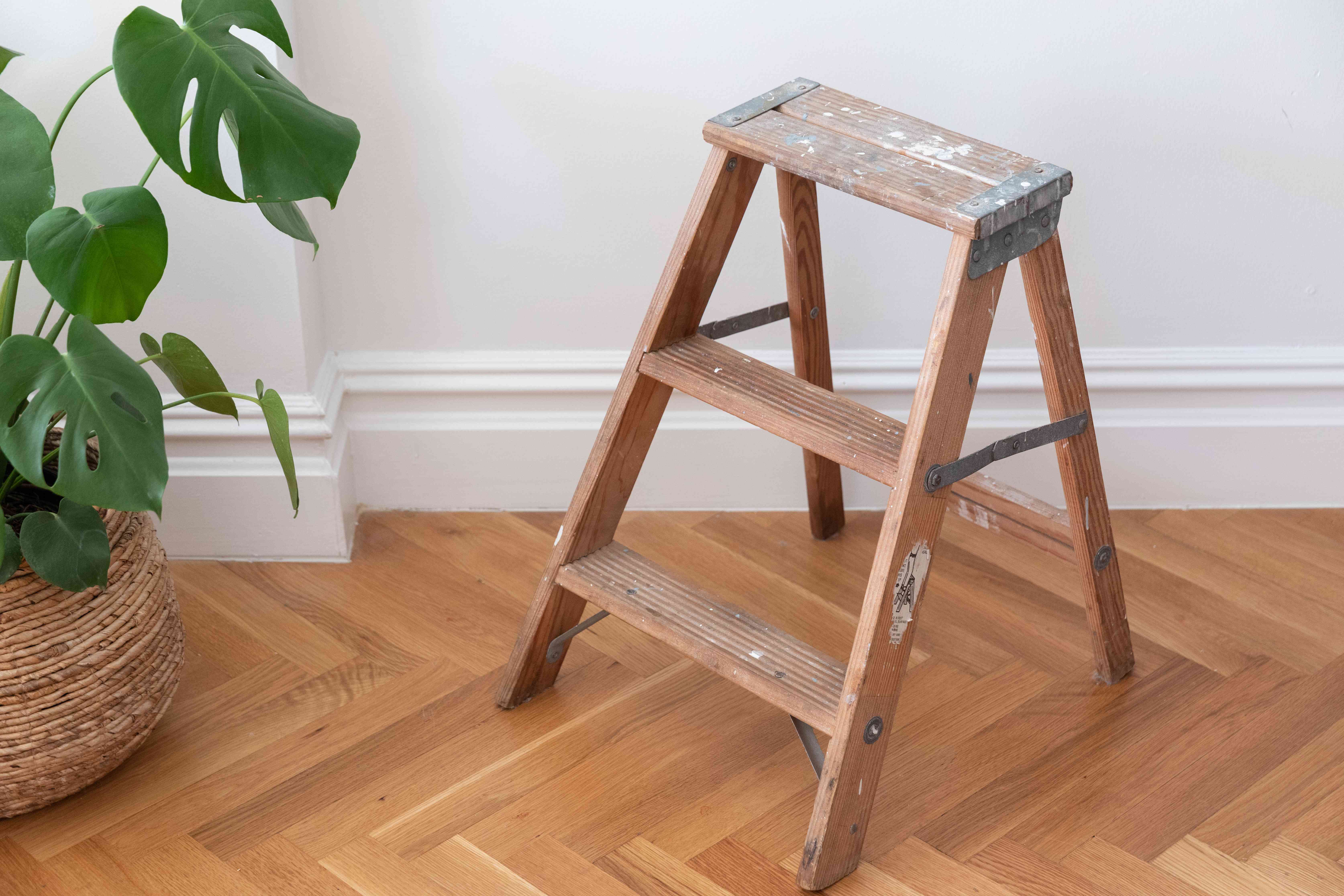 small wooden step ladder