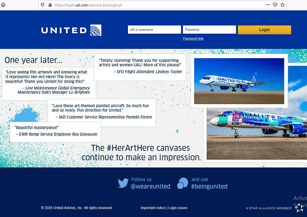 united airlines ccs login