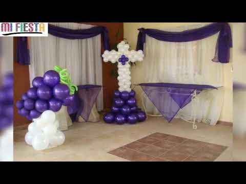 decoracion de globos para primera comunion