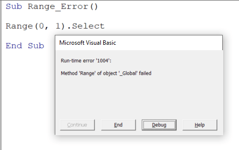 runtime error 1004