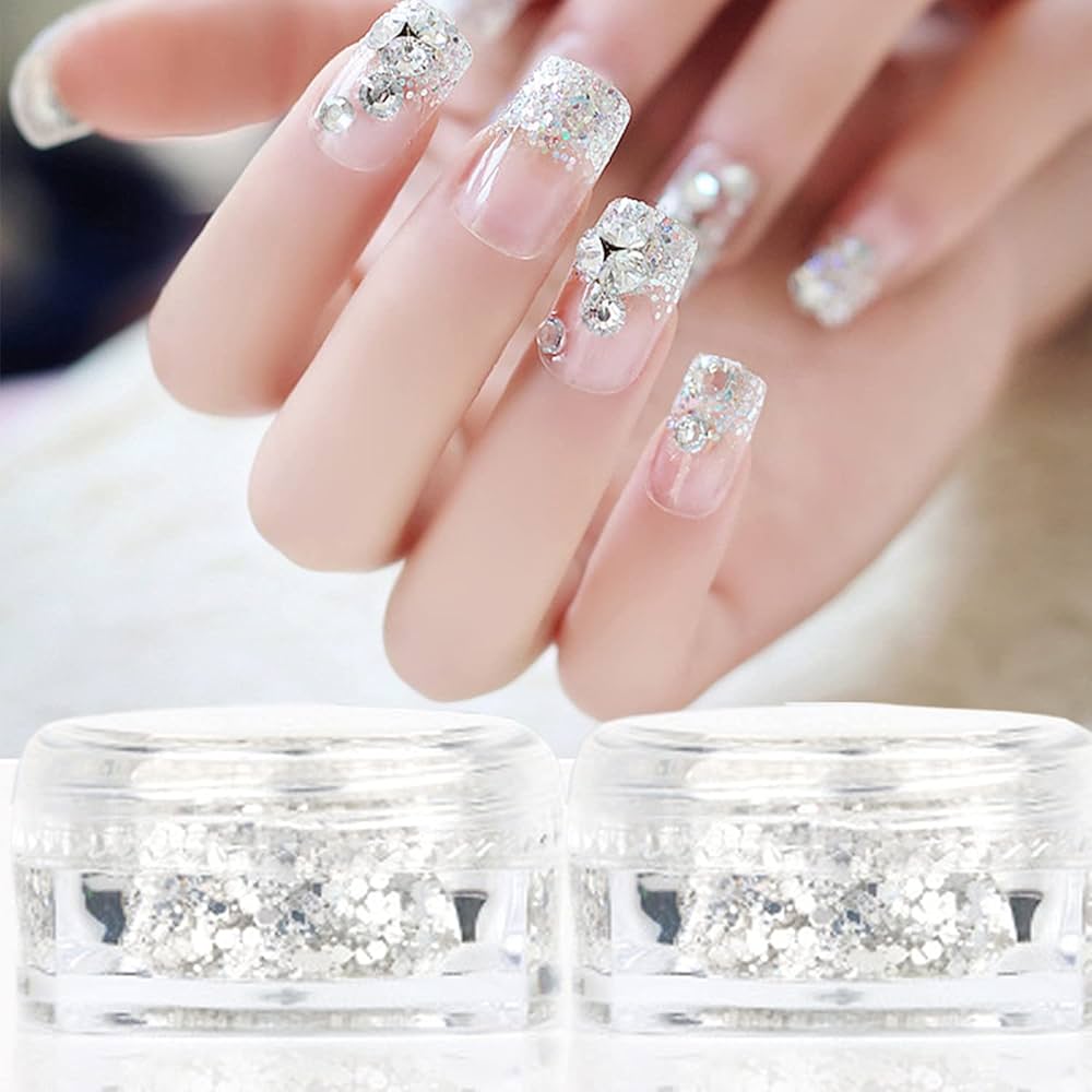 silver nail art