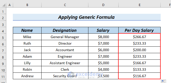 500 per day annual salary