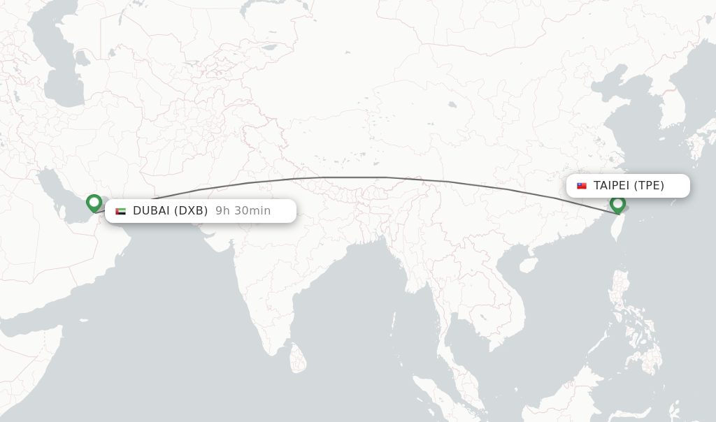 cheap flights from taipei to dubai