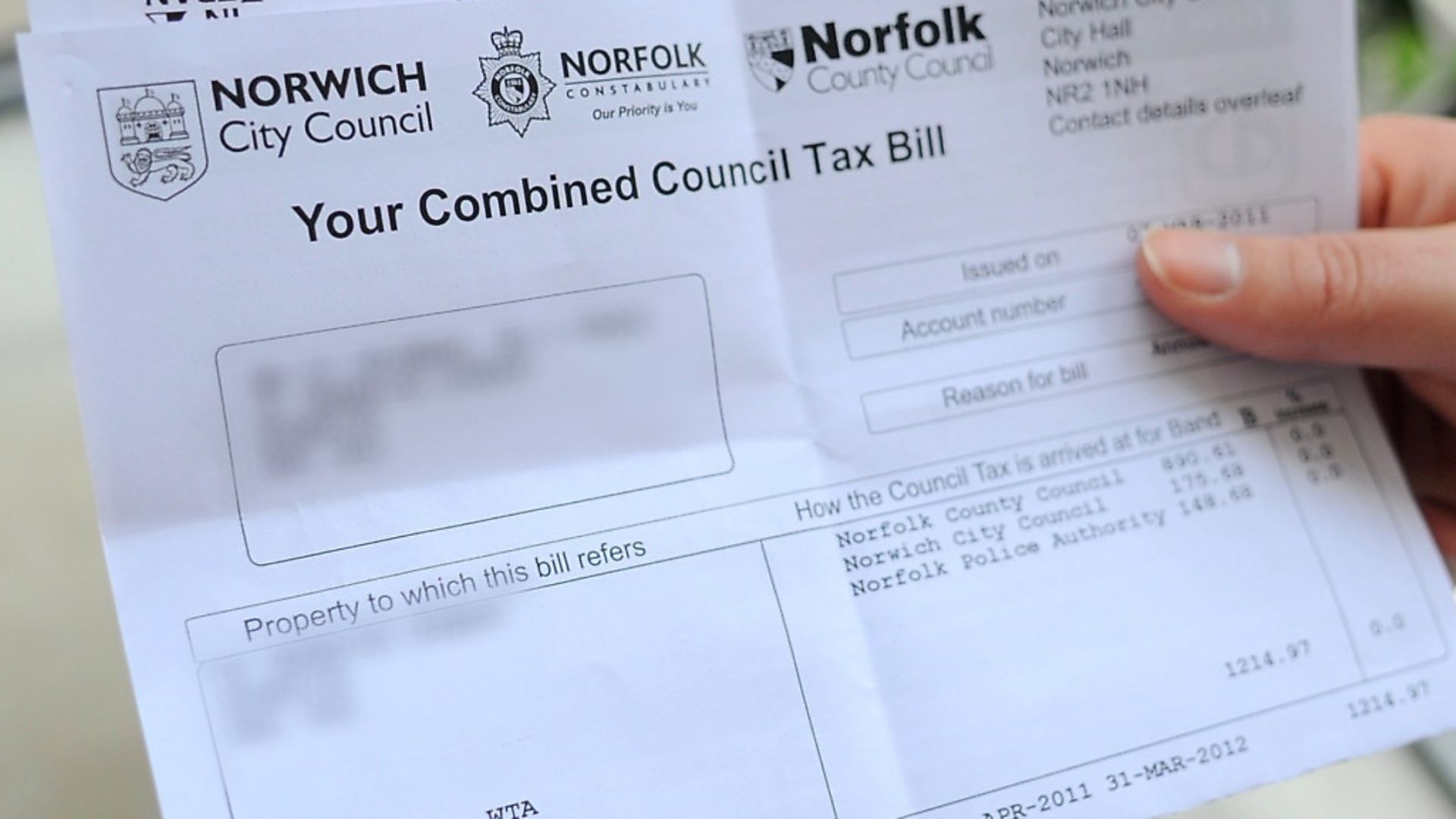 norwich city council tax bands