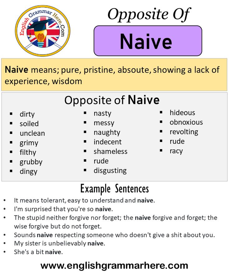 antonyms naive