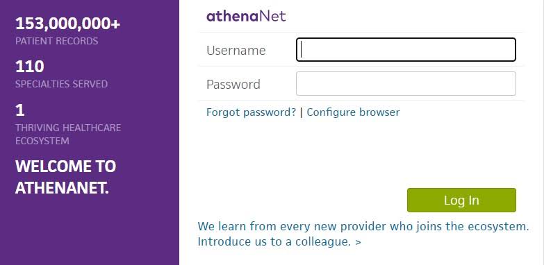 athenaone provider login